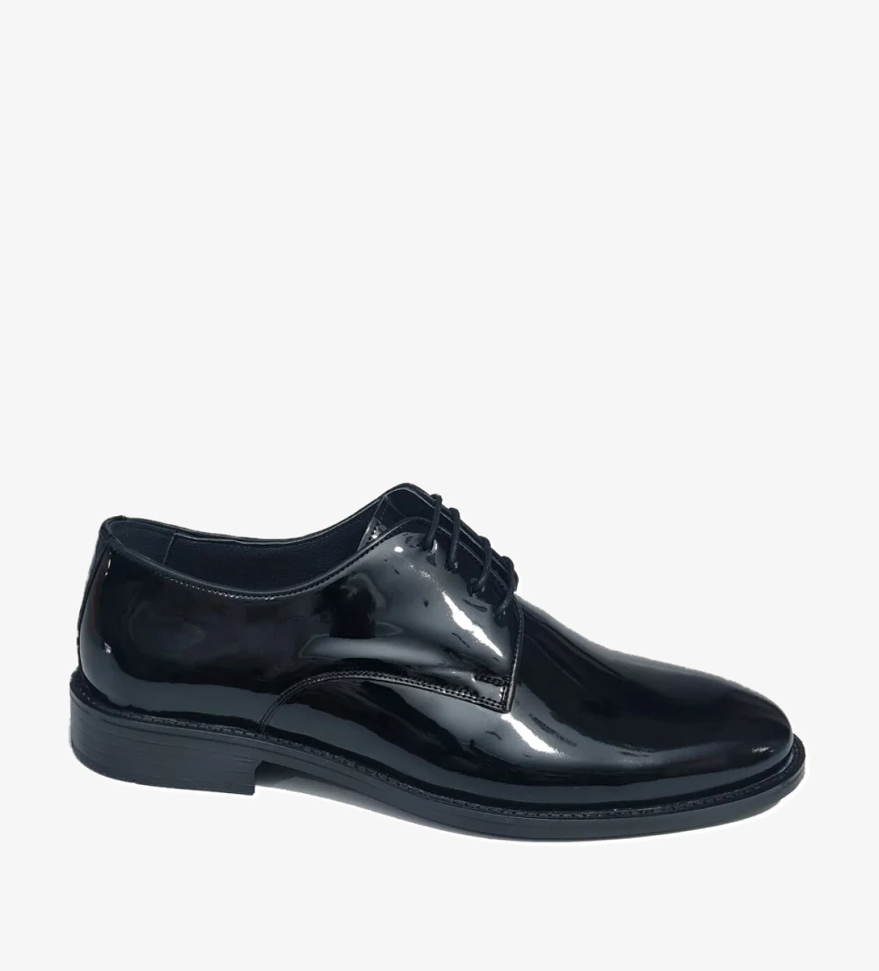 Bağcıklı Sade Düz Model Neolit Taban Hakiki Deri Erkek Jurdan Kundura BC-029 - Görsel 1