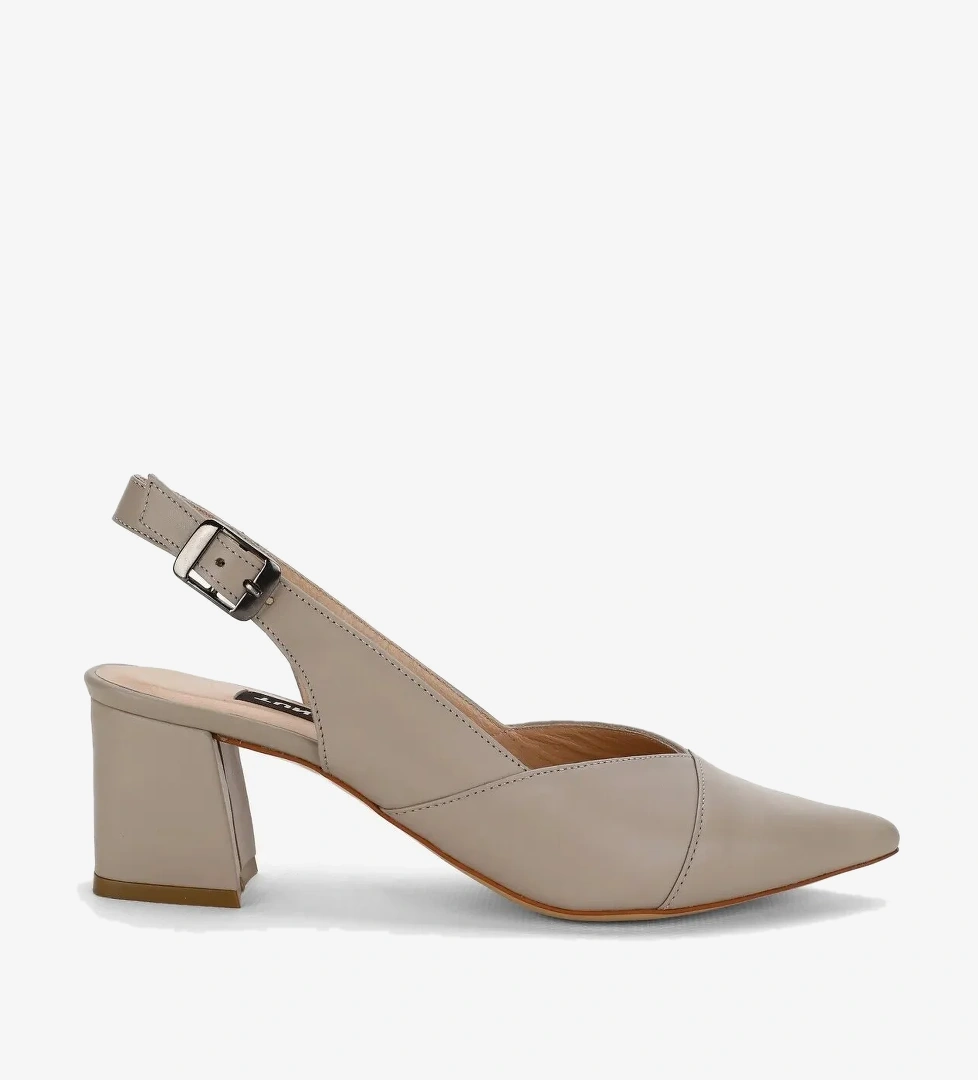 Erdal Koçyiğit Ayakkabı Nish Exclusive 2401 Kadın Hakiki Deri Arkası Açık Topuklu Ayakkabı model görseli