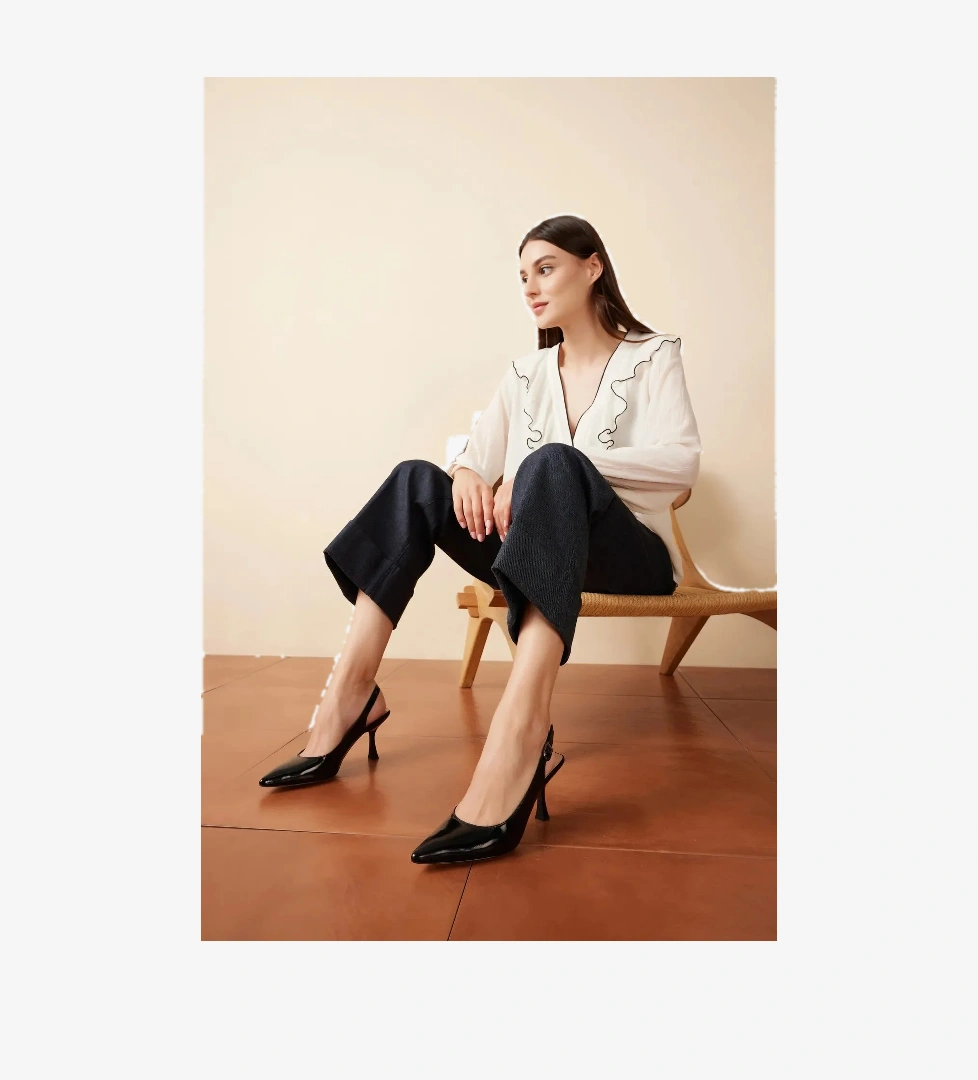 Nish Exclusive 2430 Kadın Hakiki Deri Stiletto