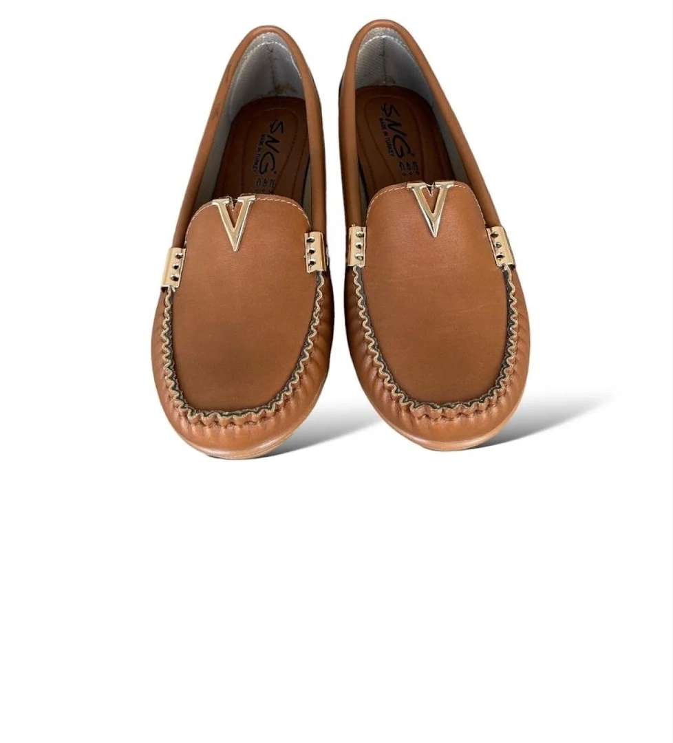 Dolgu Topuk V Toka Kadın Babet Ayakkabı TABA