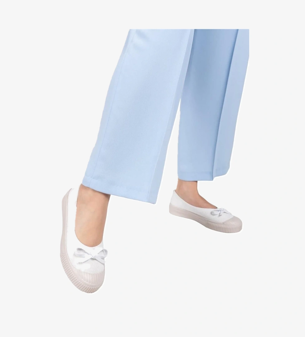 Liger Pembe Liger Fiyonklu Triko Kadın Babet Ayakkabı