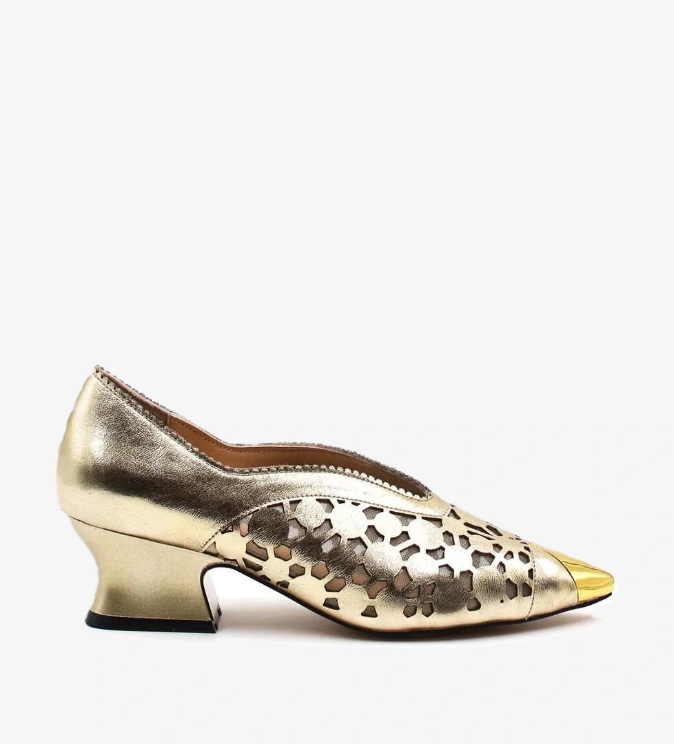 Hakiki Deri Kadın Kalın Topuklu Ayakkabı 064ZA366 - Görsel 1