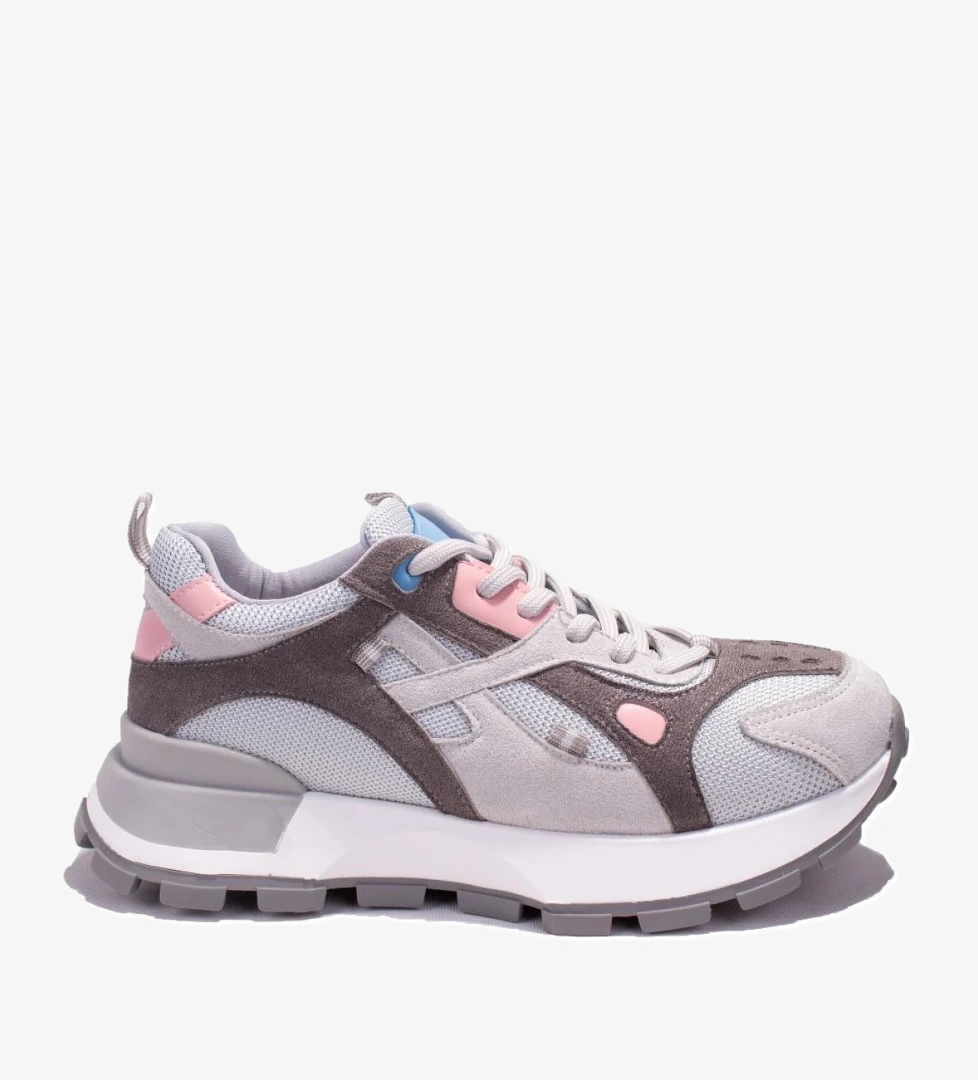 Dagoster DZS07-20135 Gri Pembe Ortopedik Günlük Kadın Spor Ayakkabı model görseli