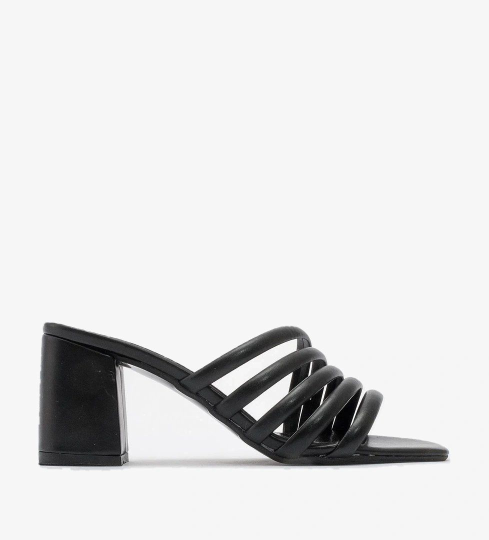 Ccway Kadın 5 Biyeli Kadın Topuklu Terlik SİYAH CİLT model görseli