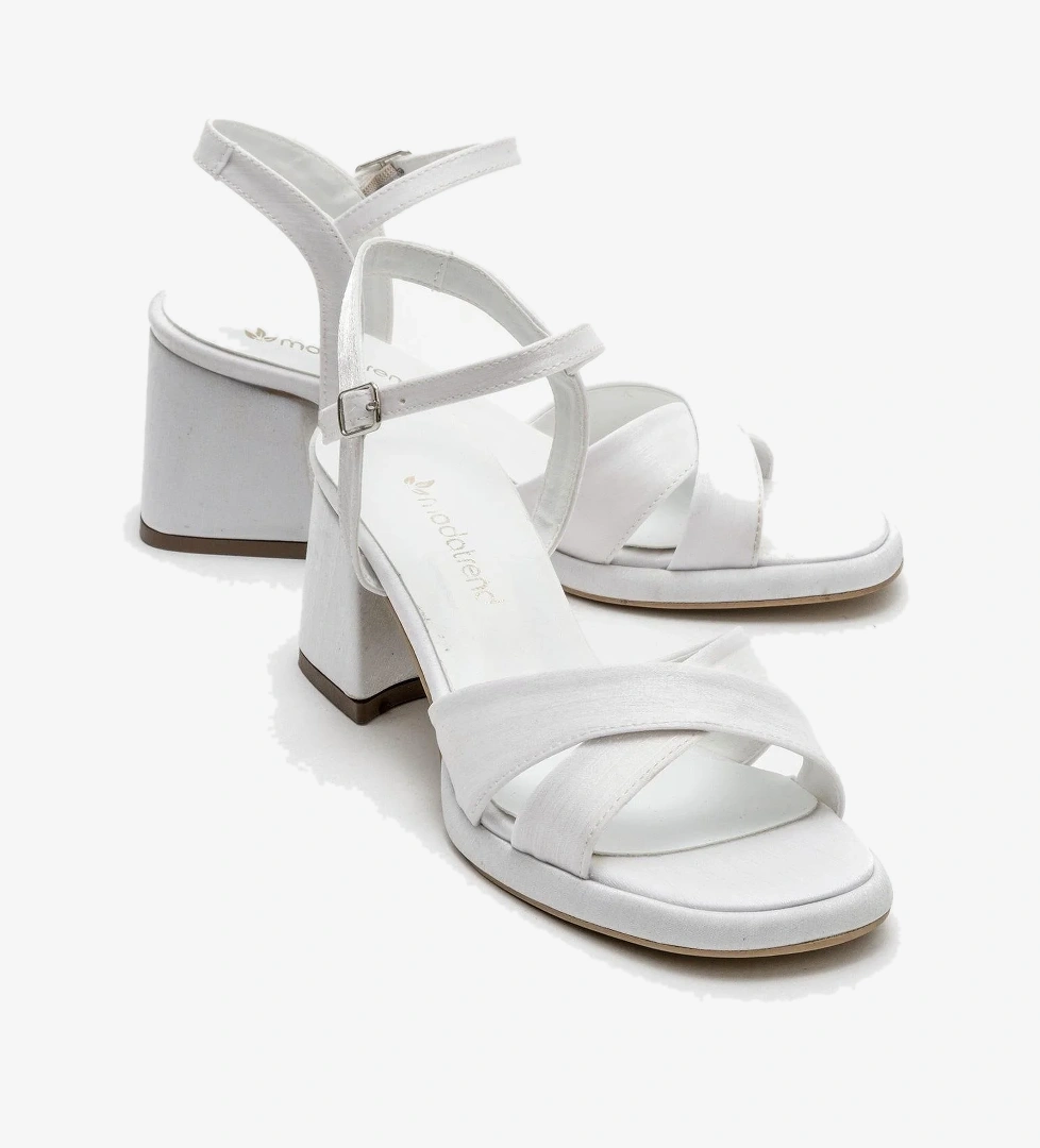 Kadın Topuklu Ayakkabı BEYAZ SATEN