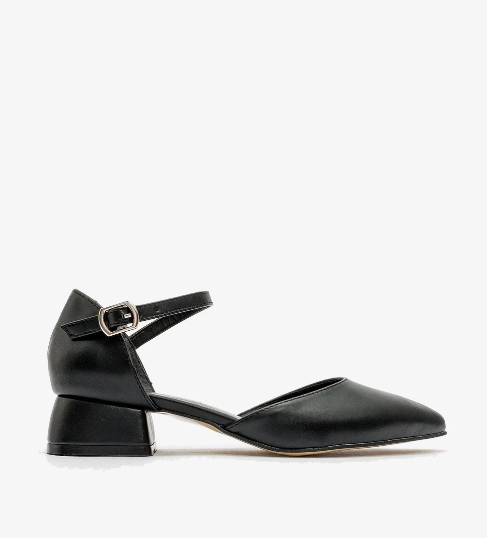 Kadın Topuklu Sandalet SİYAH CİLT