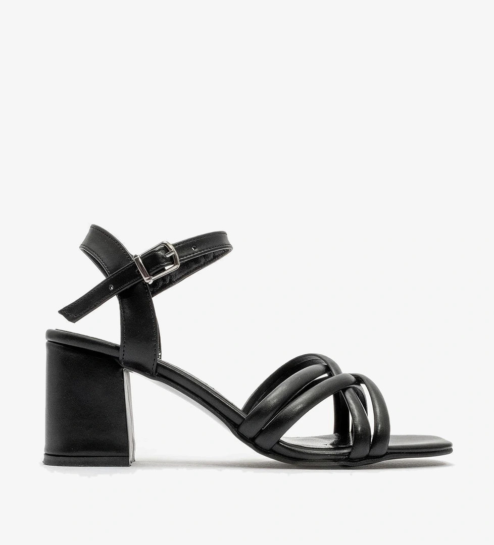 Kadın Kalın Topuklu Sandalet SİYAH CİLT