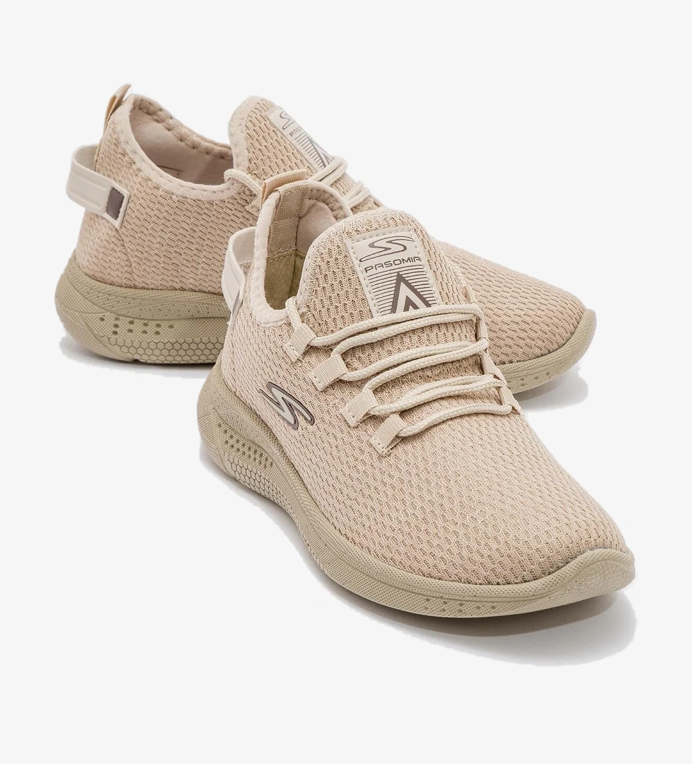Kadın Triko Spor Ayakkabı BEJ - Görsel 1