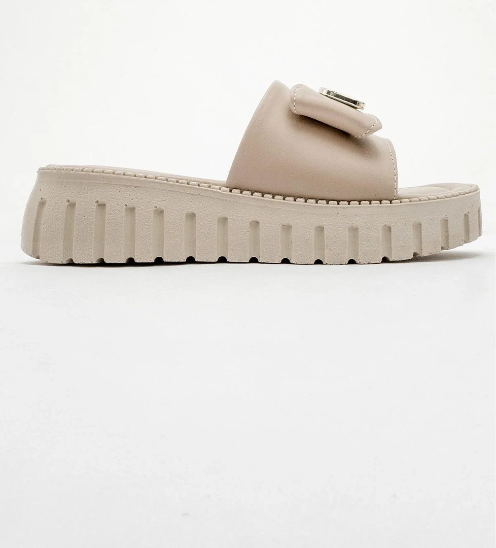 Kadın Ayıcık Tokalı Terlik NUDE - Görsel 1