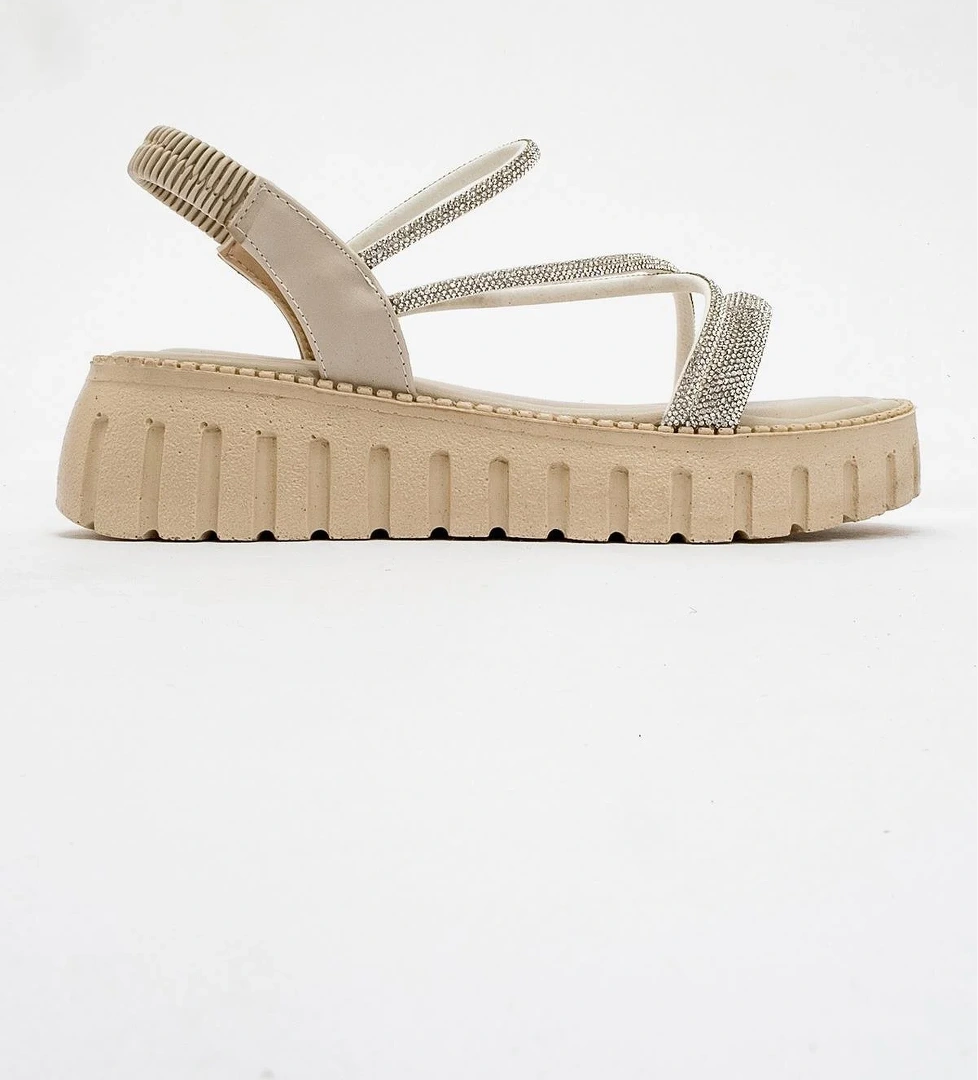 Kadın Taşlı Sandalet TEN - Görsel 1