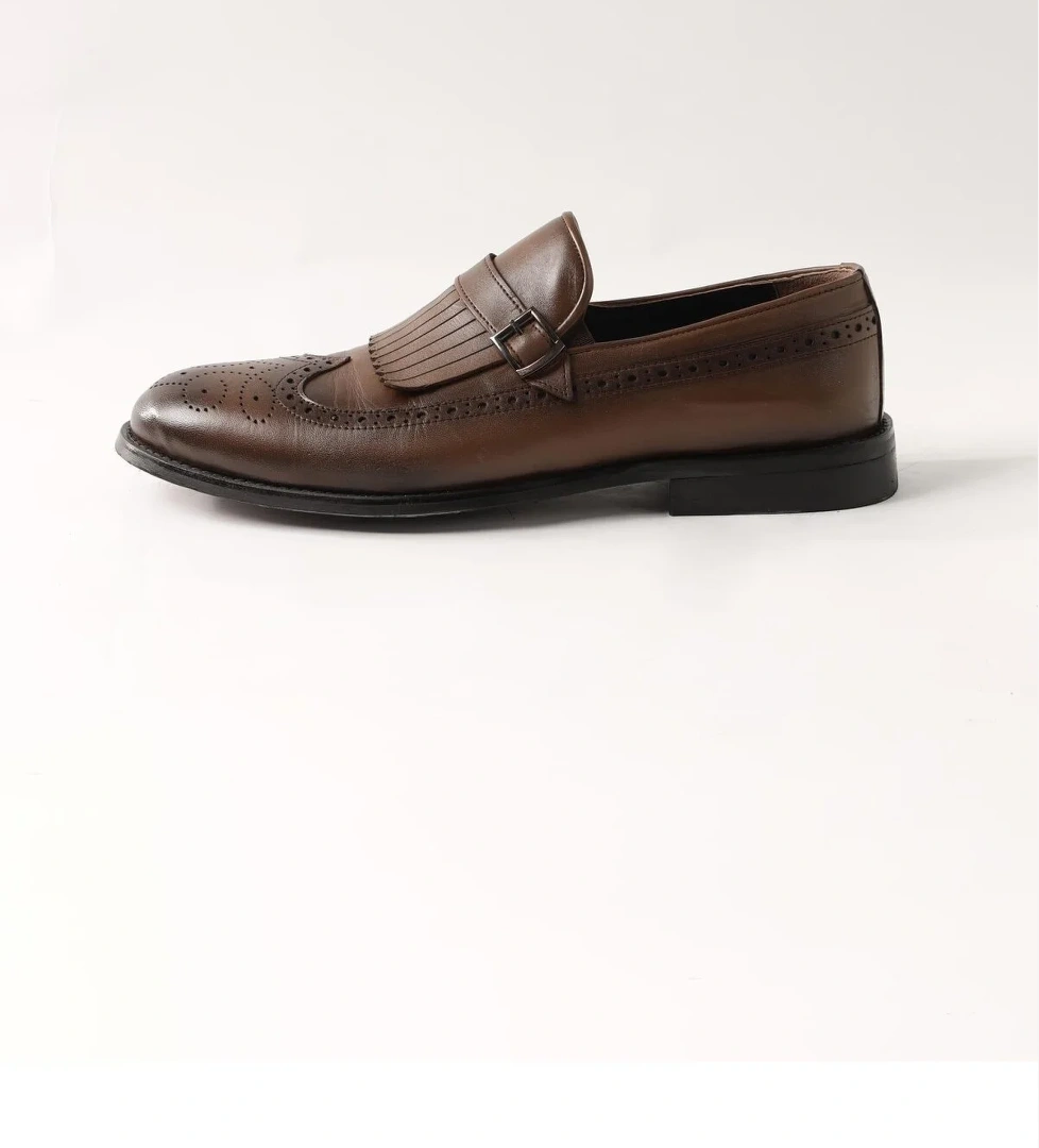 Dufy Kahverengi Lacivert Erkek Deri Klasik Ayakkabı - 103064 103059 model görseli