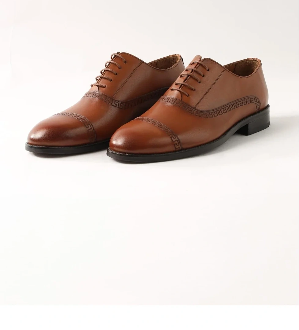 Dufy Taba Erkek Deri Klasik Ayakkabı - 96452 model görseli