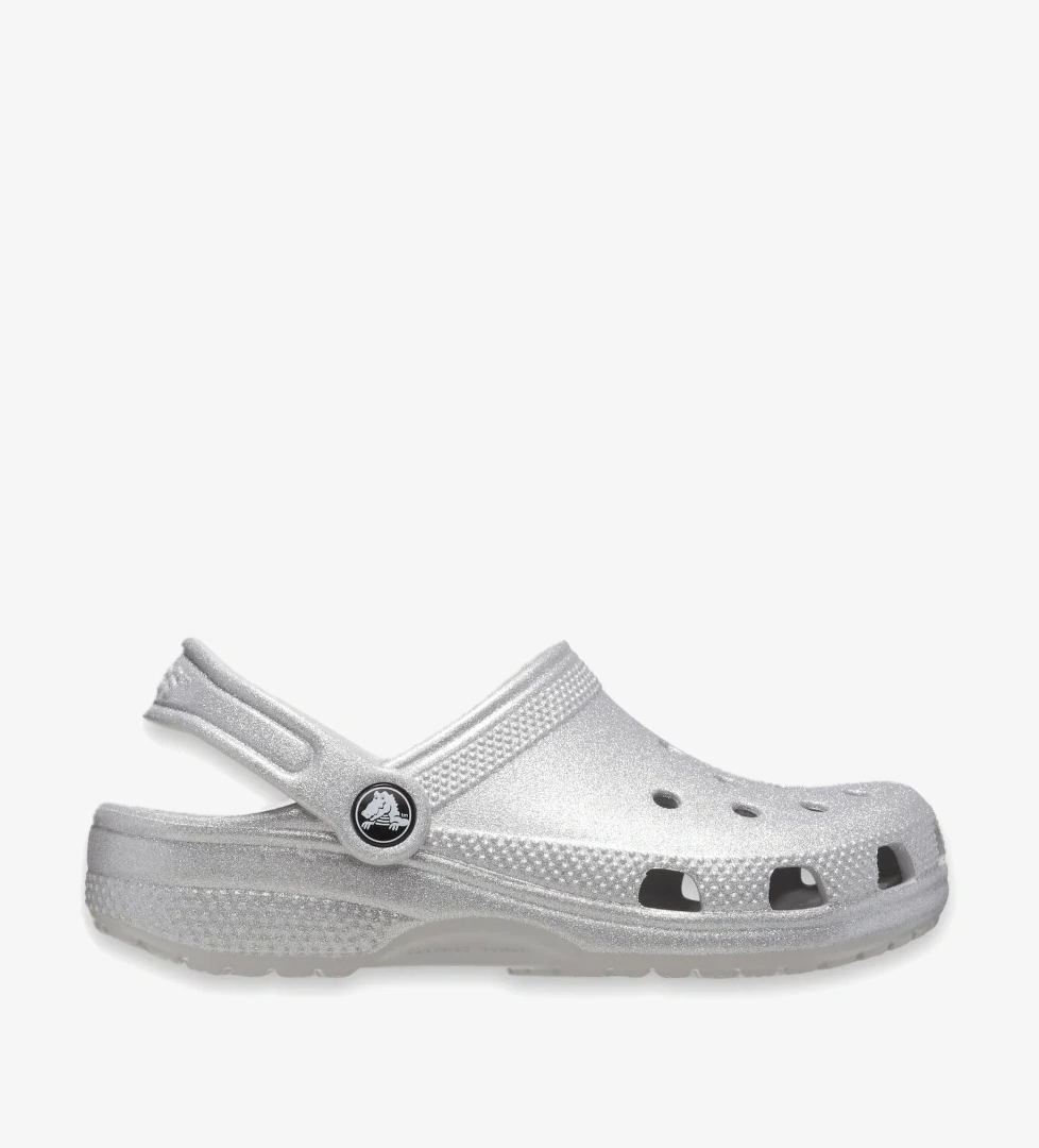 206993 Classic Glitter Clog K Gümüş Çocuk Terlik - Görsel 1