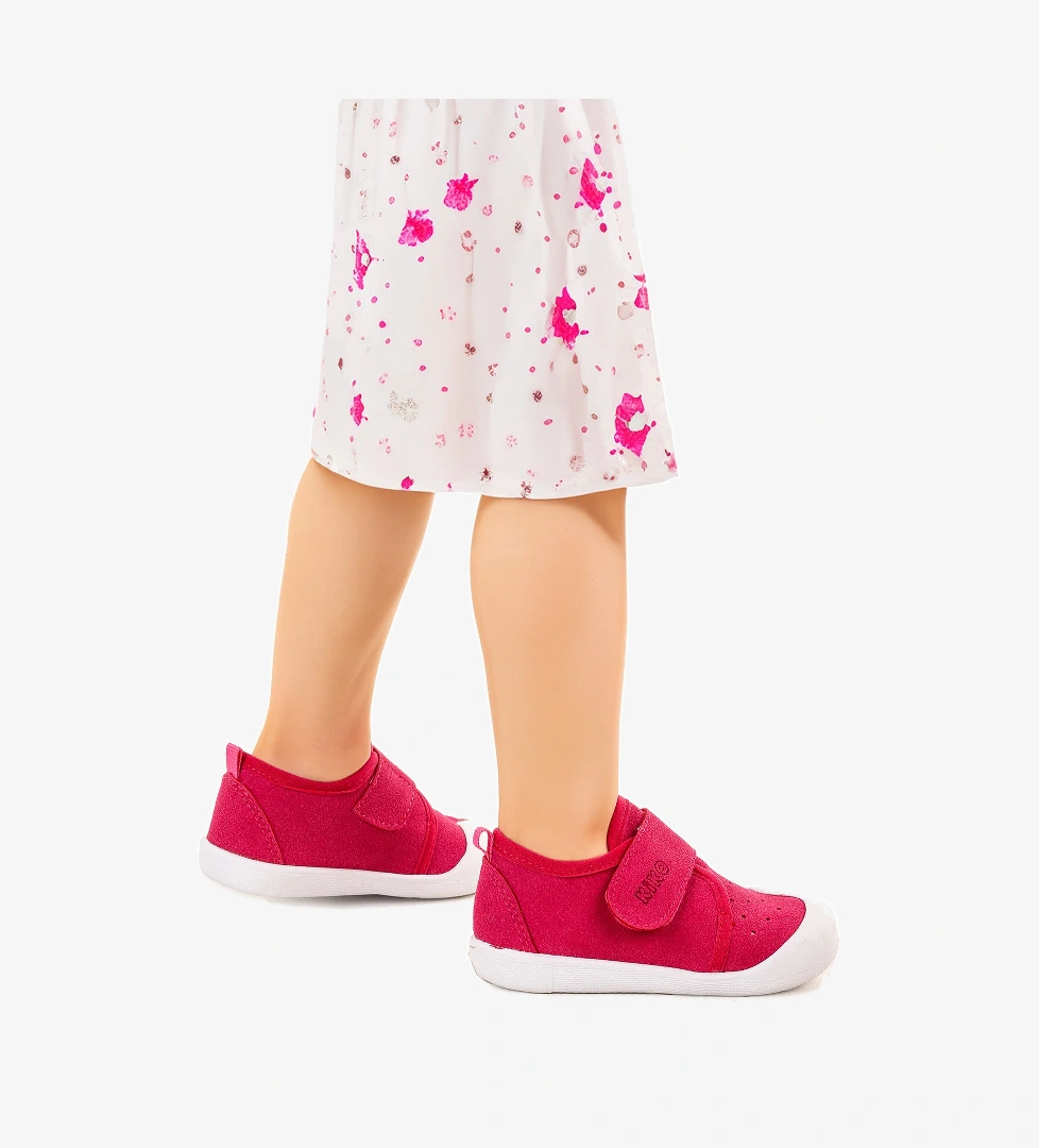 Daffy Cırtlı Kız Bebek İlk Adım Ortopedik Günlük Ayakkabı Fuşya