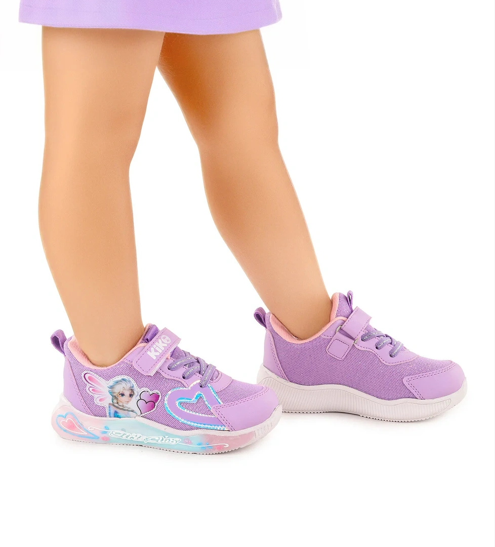 Kiko Kids Noxgirl Cırtlı Kız Çocuk Spor Ayakkabı Beyaz Lila model görseli