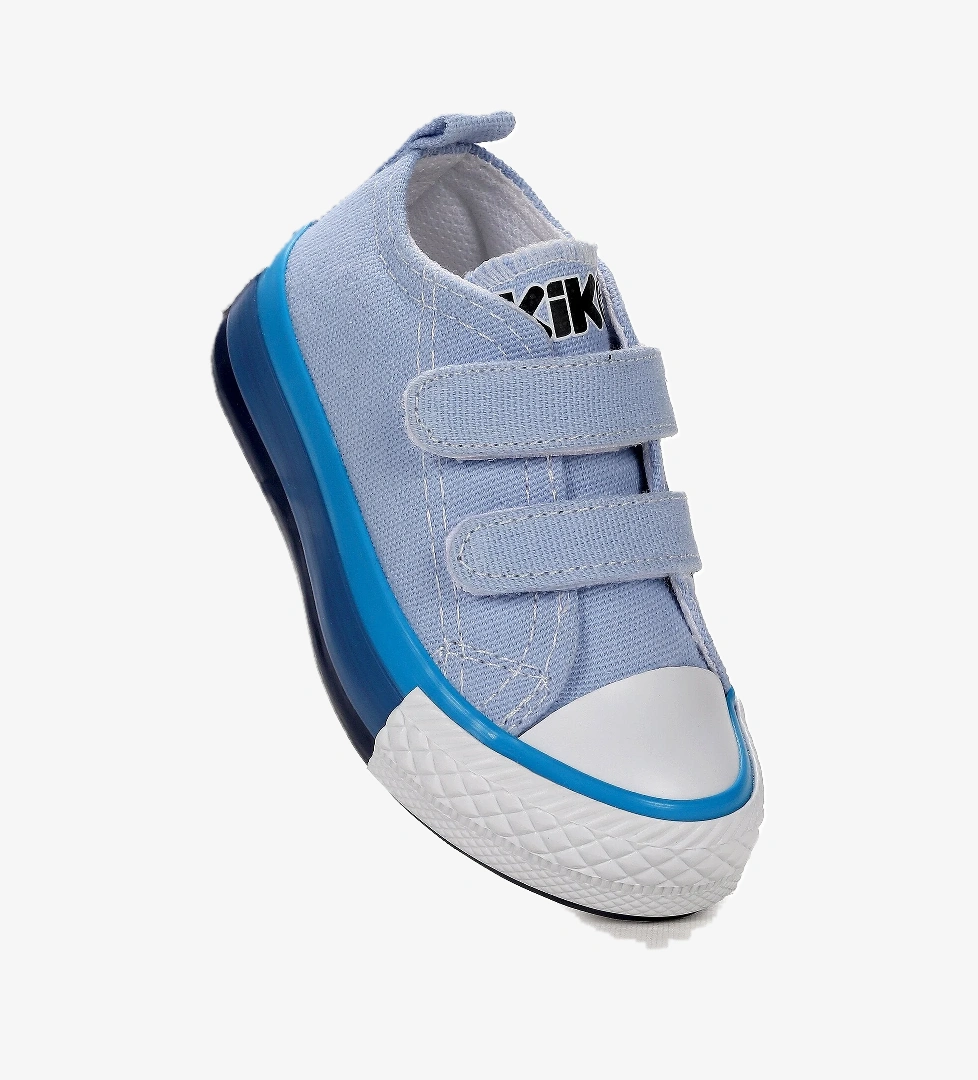 Linen Cırtlı Erkek Bebek Keten Spor Ayakkabı Mavi