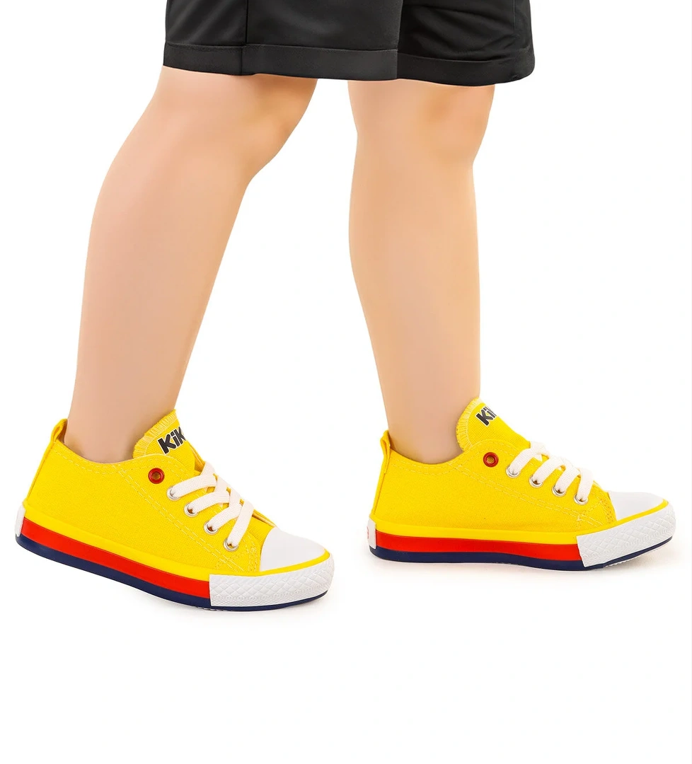 Tinna Bağcıklı Erkek Çocuk Keten Spor Ayakkabı Sarı