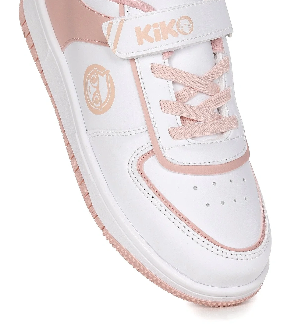 Retka Cırtlı Günlük Kız Çocuk Spor Ayakkabı Beyaz - Pudra