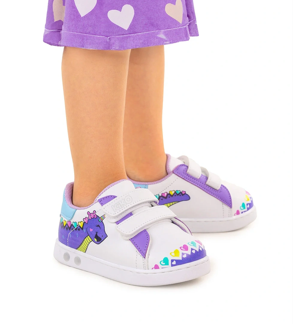 Kiko Kids Mermaid Cırtlı Işıklı Kız Bebek Spor Ayakkabı Mor model görseli