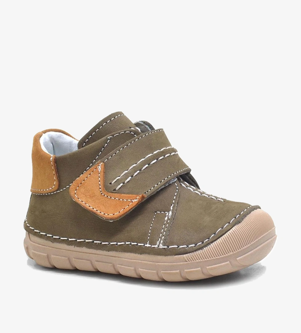 Rakerplus Popeye Hakiki Deri Haki İlk Adım Unisex Bebek Ayakkabısı model görseli