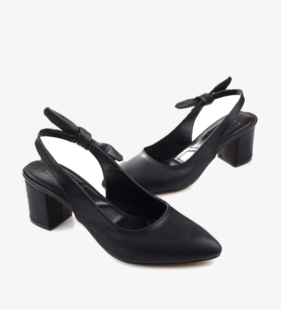 3922 Kadın 6 Cm Topuklu Arkası Açık Ayakkabı