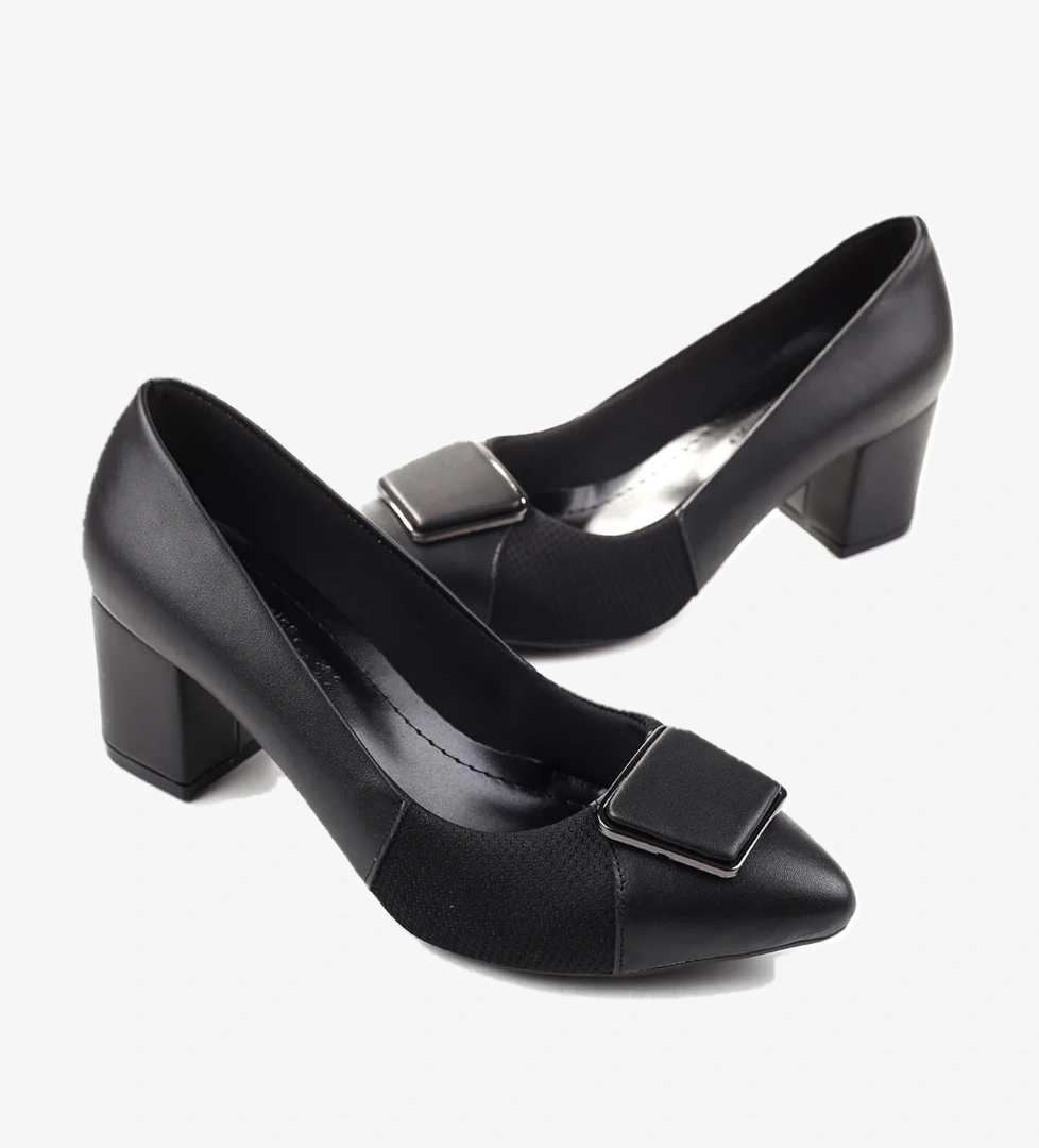 Papuç Sepeti 904-2 Kadın 6 Cm Kare Topuklu Ayakkabı model görseli