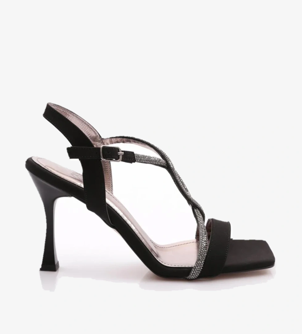 4038 Kadin Taş İpli Topuklu Ayakkabi