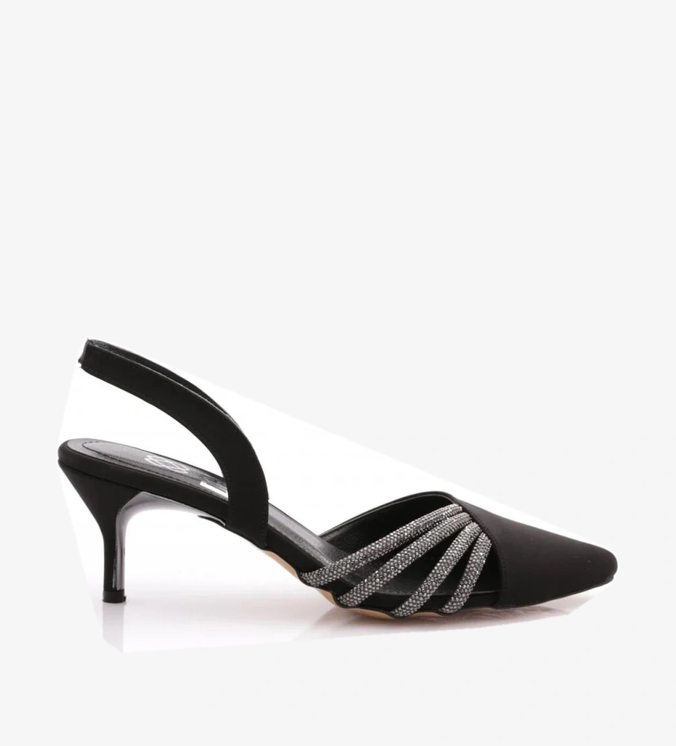 Dgn 5008 Kadin Taş Süslemeli Topuklu Ayakkabi model görseli