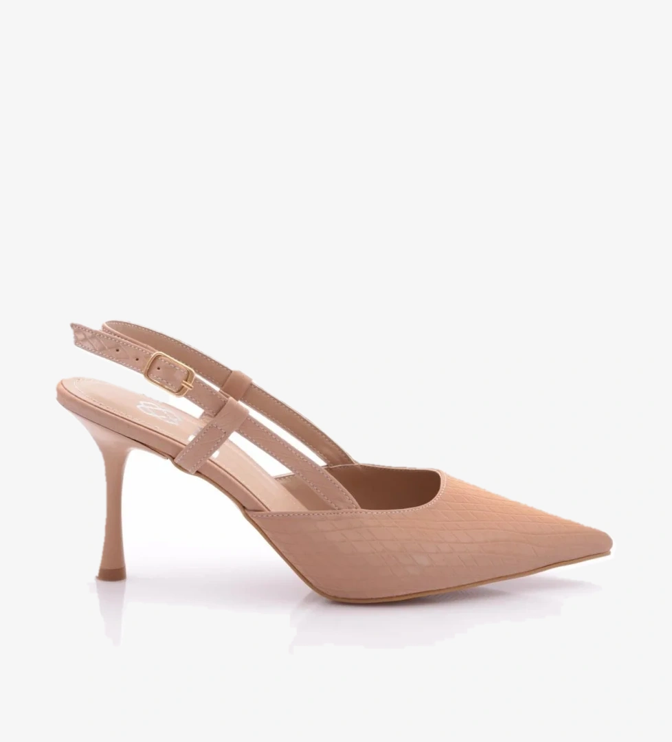 7001 Kadin Arkadan Bağlama Topuklu Ayakkabi