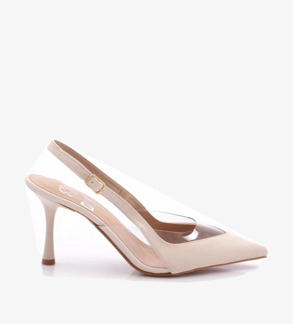 7020 Kadin Arkasi Açik Topuklu Ayakkabi - Görsel 1