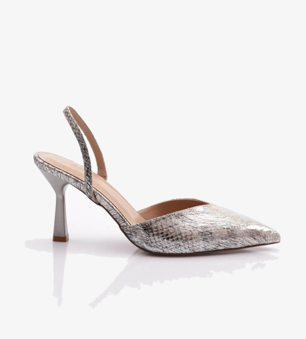 7073 Kadin Önü Kapali Sivri Burun Topuklu Ayakkabi