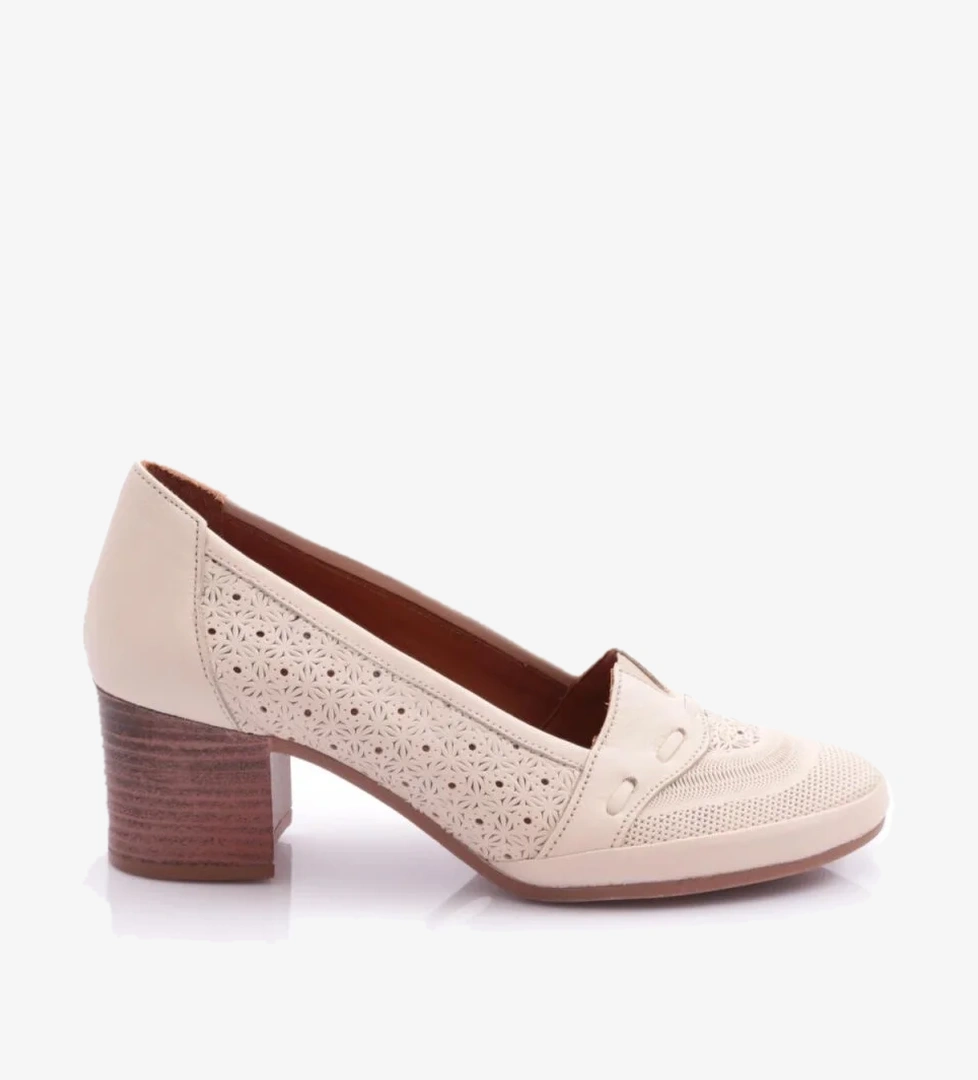 Venüs Venüs Bej 1375Y Kadın Deri Atom Ayakkabı Topuklu Ayakkabı | Flo Bej - 1. görsel