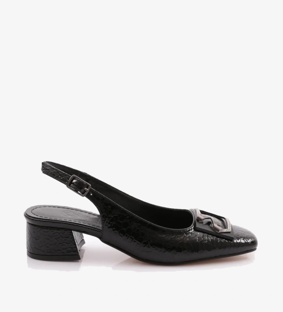 K1 Kadin Arkasi Açik Topuklu Ayakkabi - Görsel 1