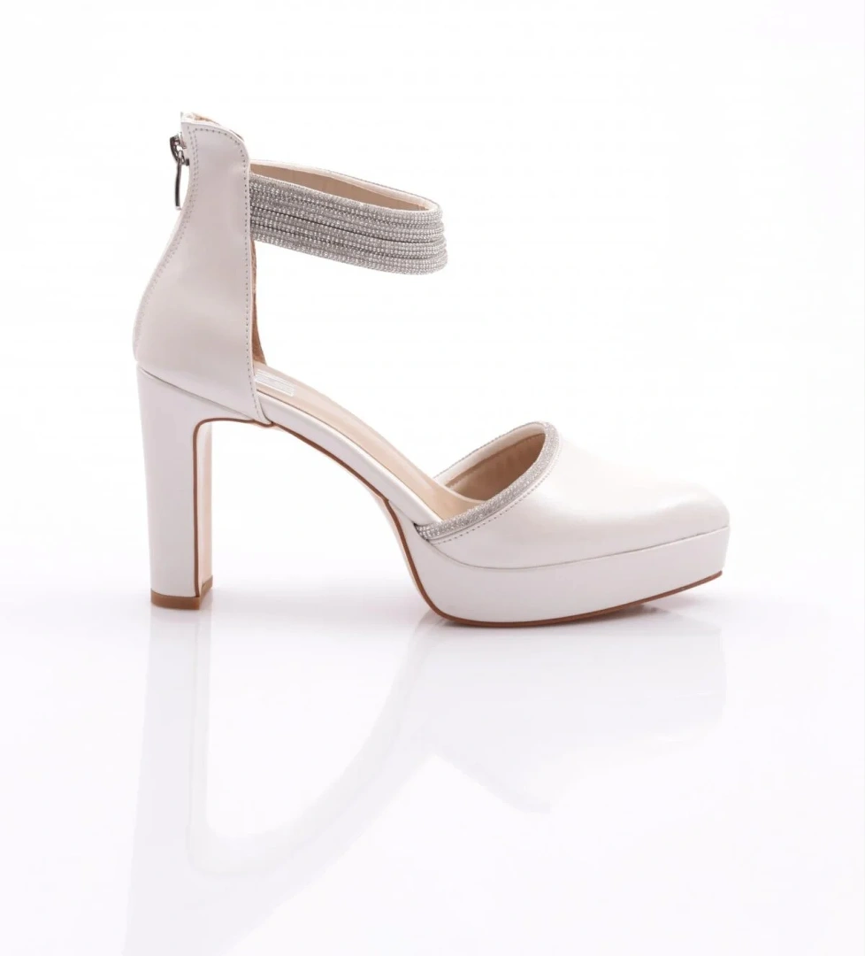 215 Kadin Bileği Taş İşlemeli Topuklu Ayakkabi