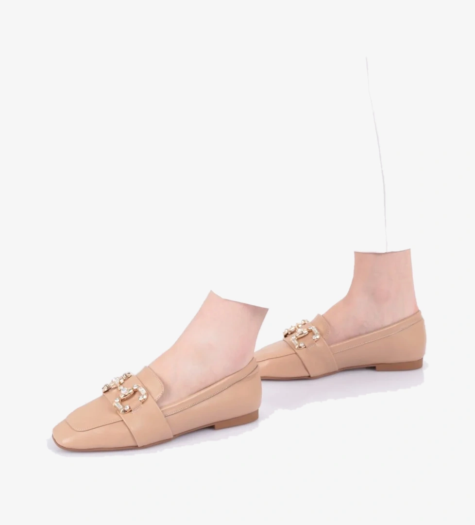 5004-23Y Kadin Kristal Tokali Loafer - Görsel 1