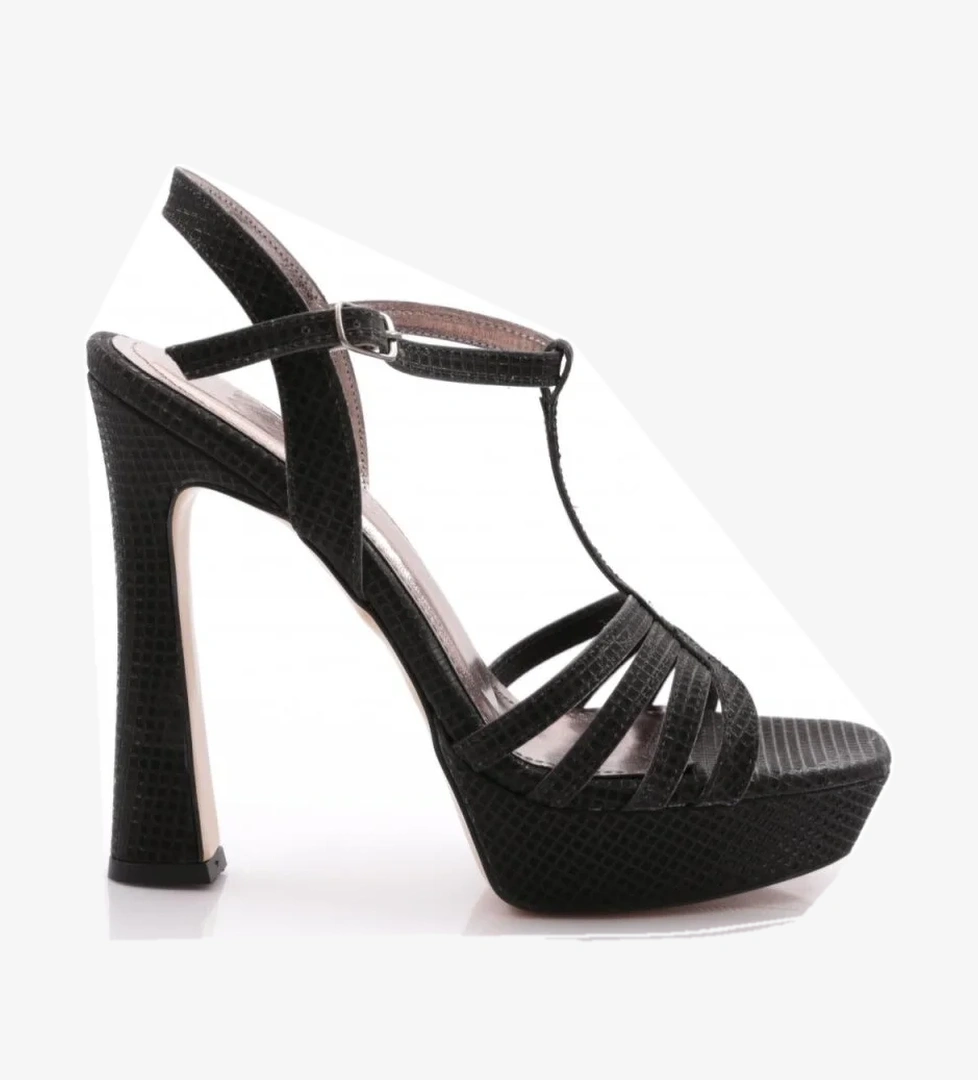 Dgn 2015 Kadin Şeritli Uzun Topuklu Abiye Ayakkabi model görseli