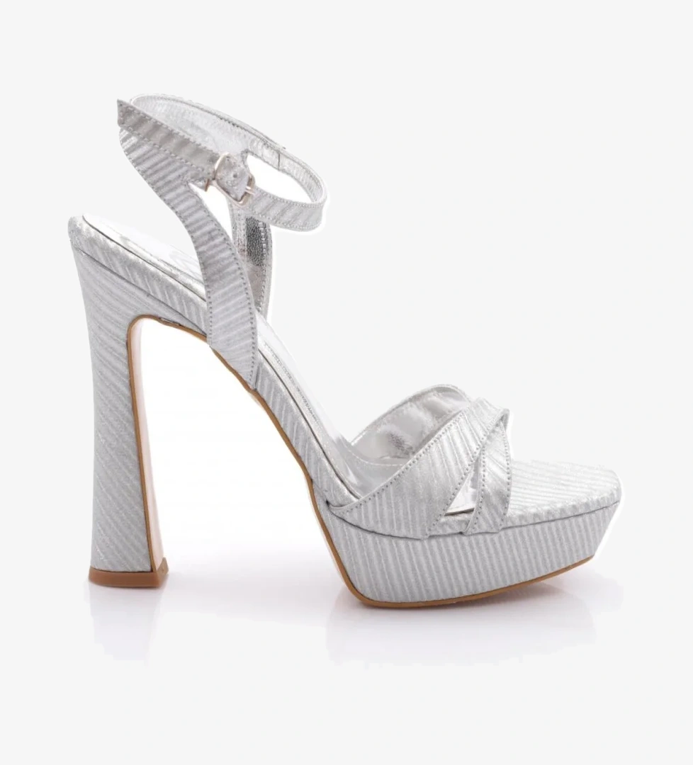 2016 Kadin Bilekten Bağlamali Topuklu Abiye Ayakkabi - Görsel 1