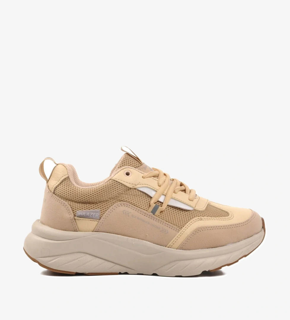 024 Bej-Beyaz Kadın Spor Ayakkabı - Görsel 1