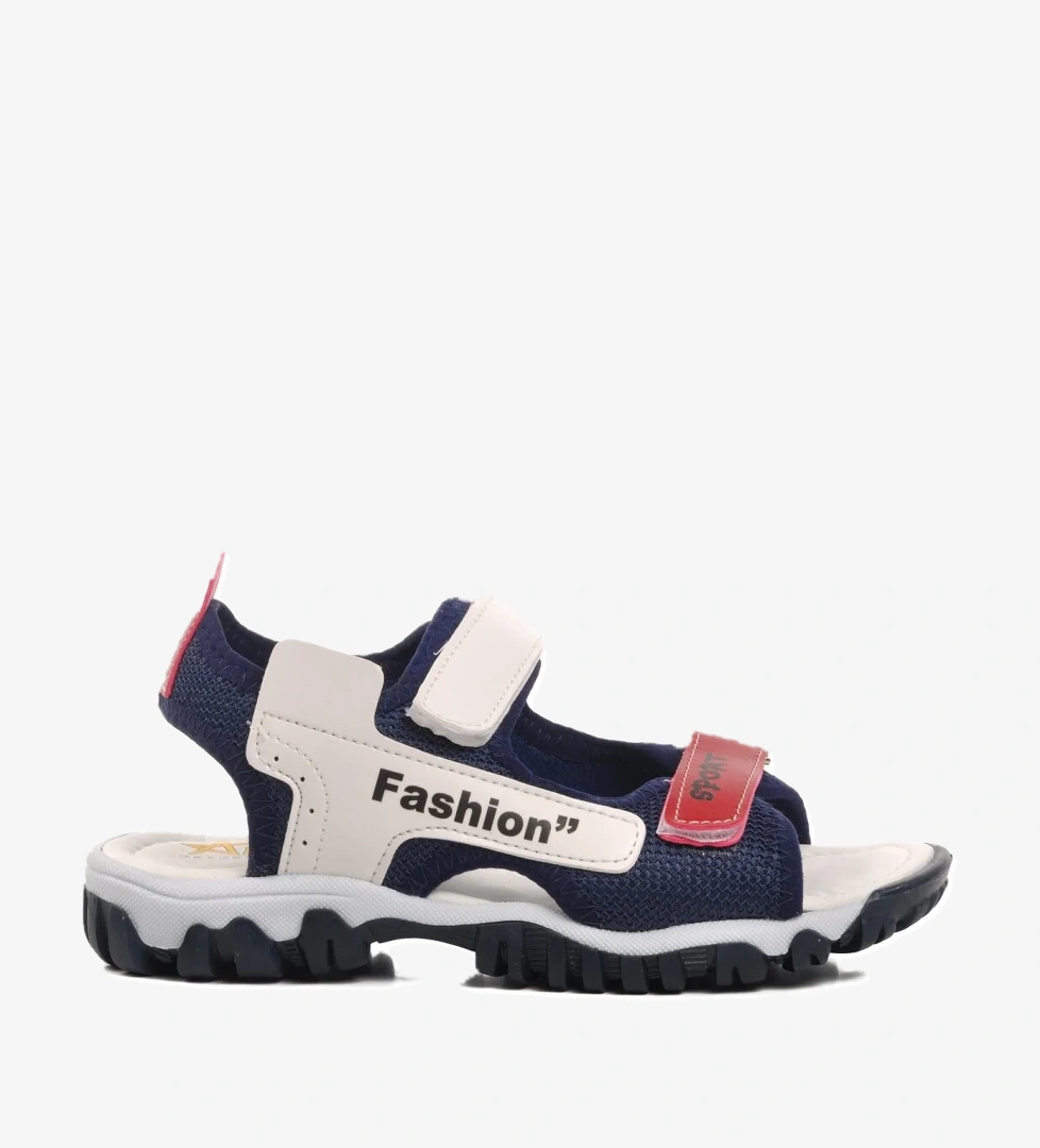 24-410-F Lacivert-Beyaz-Kırmızı Çocuk Sandalet