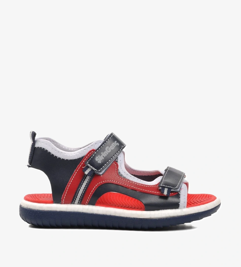 24-996-F Lacivert-Beyaz-Kırmızı Çocuk Sandalet