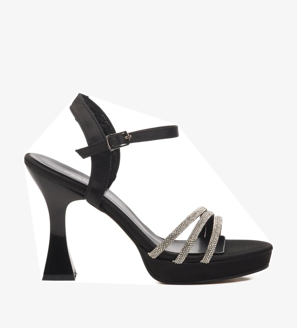 529224 Siyah Kadın Topuklu Ayakkabı - Görsel 1