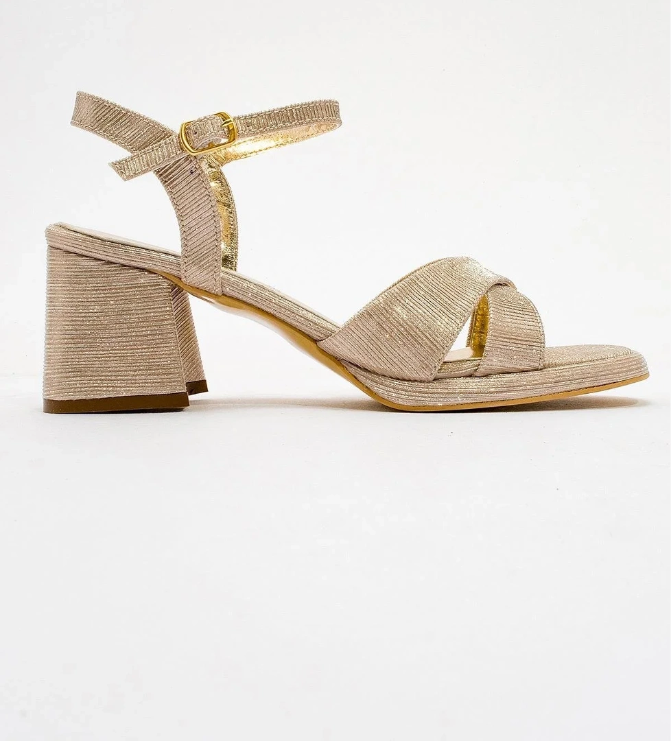 Ccway Kadın Simli Topuklu Ayakkabı Si̇m model görseli