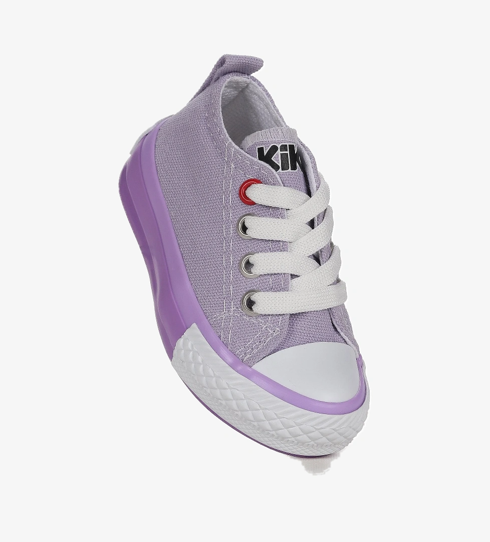 Tinna Bağcıklı Kız Bebek Keten Spor Ayakkabı Lila