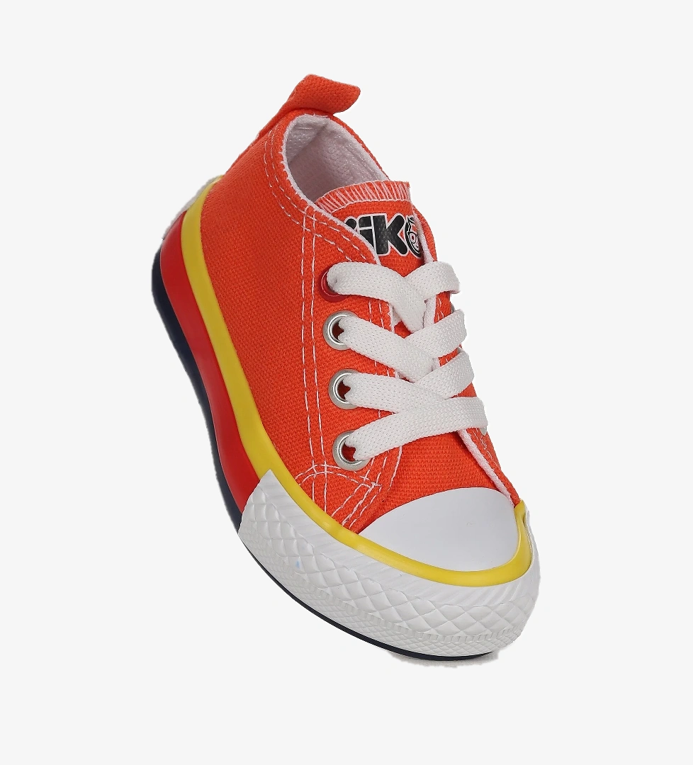 Tinna Bağcıklı Erkek Bebek Keten Spor Ayakkabı Turuncu