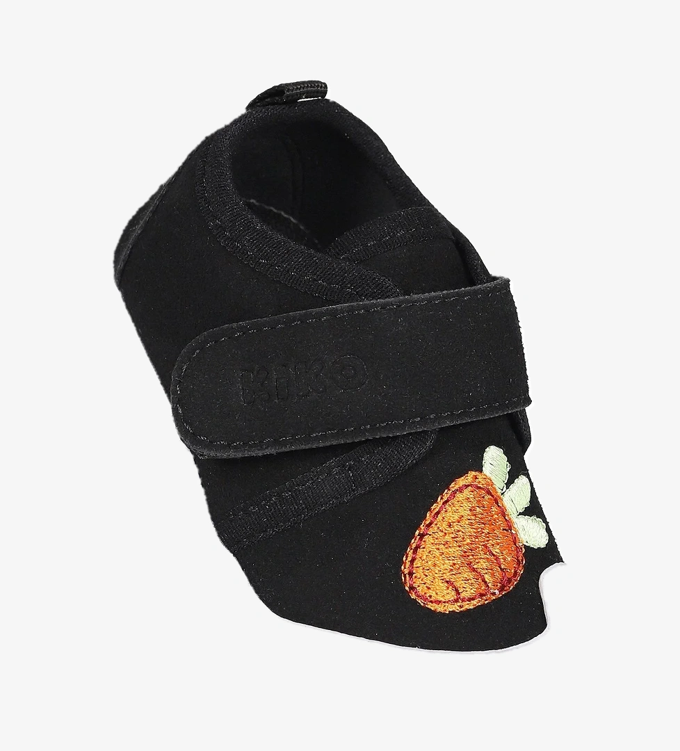 Strawberry Cırtlı Erkek Bebek İlk Adım Ortopedik Günlük Ayakkabı Siyah