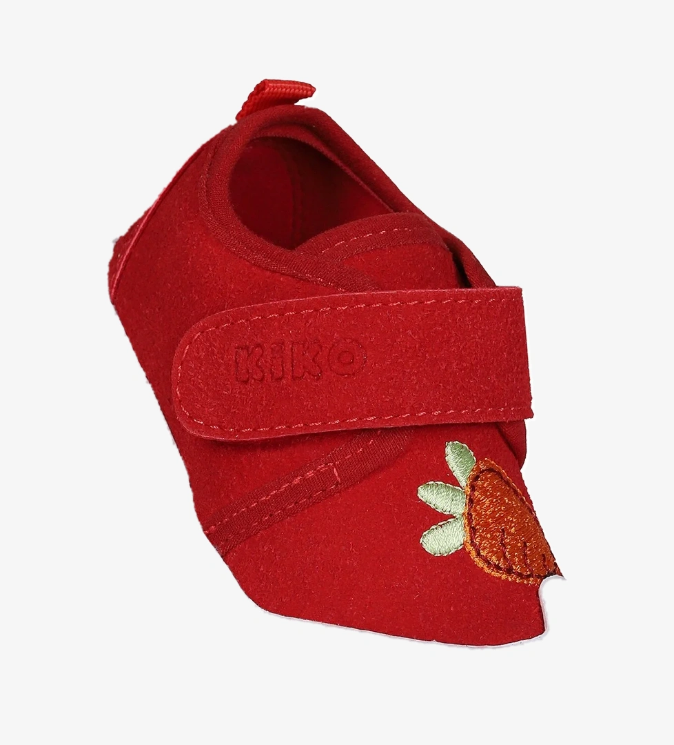 Strawberry Cırtlı Kız Bebek İlk Adım Ortopedik Günlük Ayakkabı Kırmızı