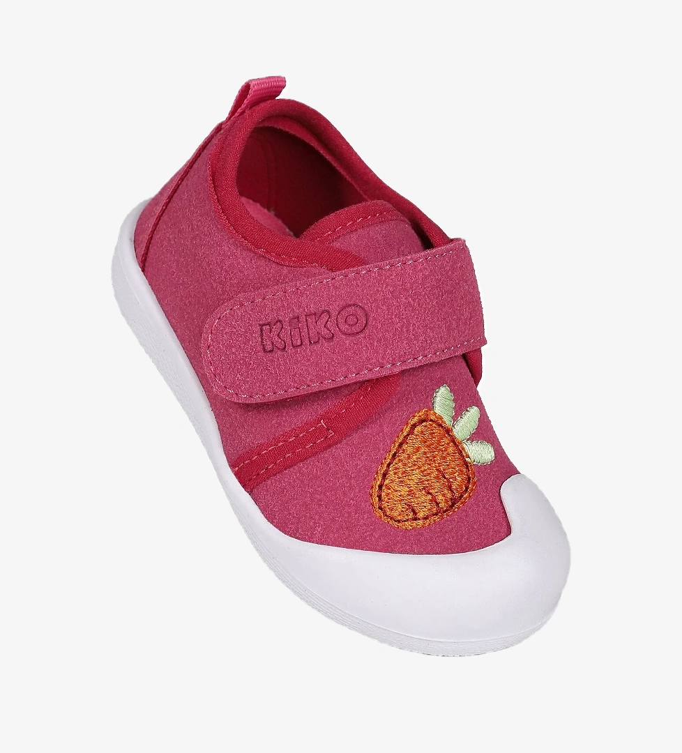 Strawberry Cırtlı Kız Bebek İlk Adım Ortopedik Günlük Ayakkabı Fuşya