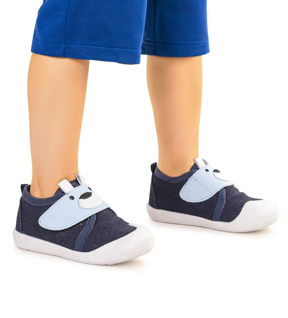 Winni Cırtlı Erkek Bebek İlk Adım Ortopedik Günlük Ayakkabı Lacivert - Görsel 1