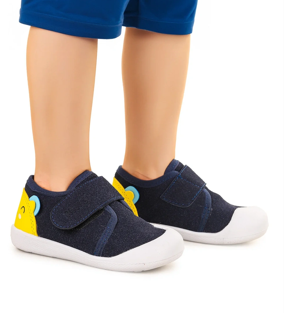 Catly Cırtlı Erkek Bebek İlk Adım Ortopedik Günlük Ayakkabı Lacivert