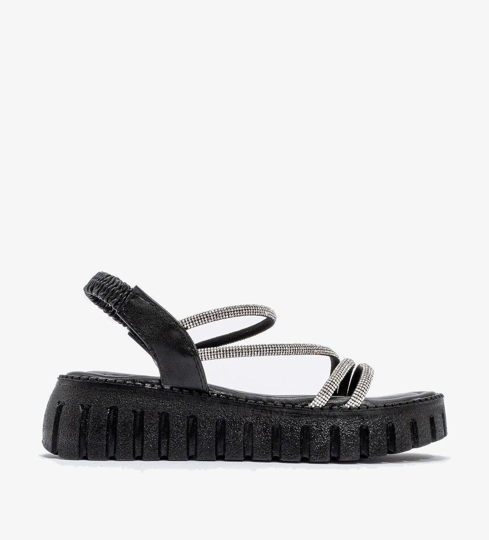 Ccway Kadın Taşlı Sandalet SİYAH model görseli